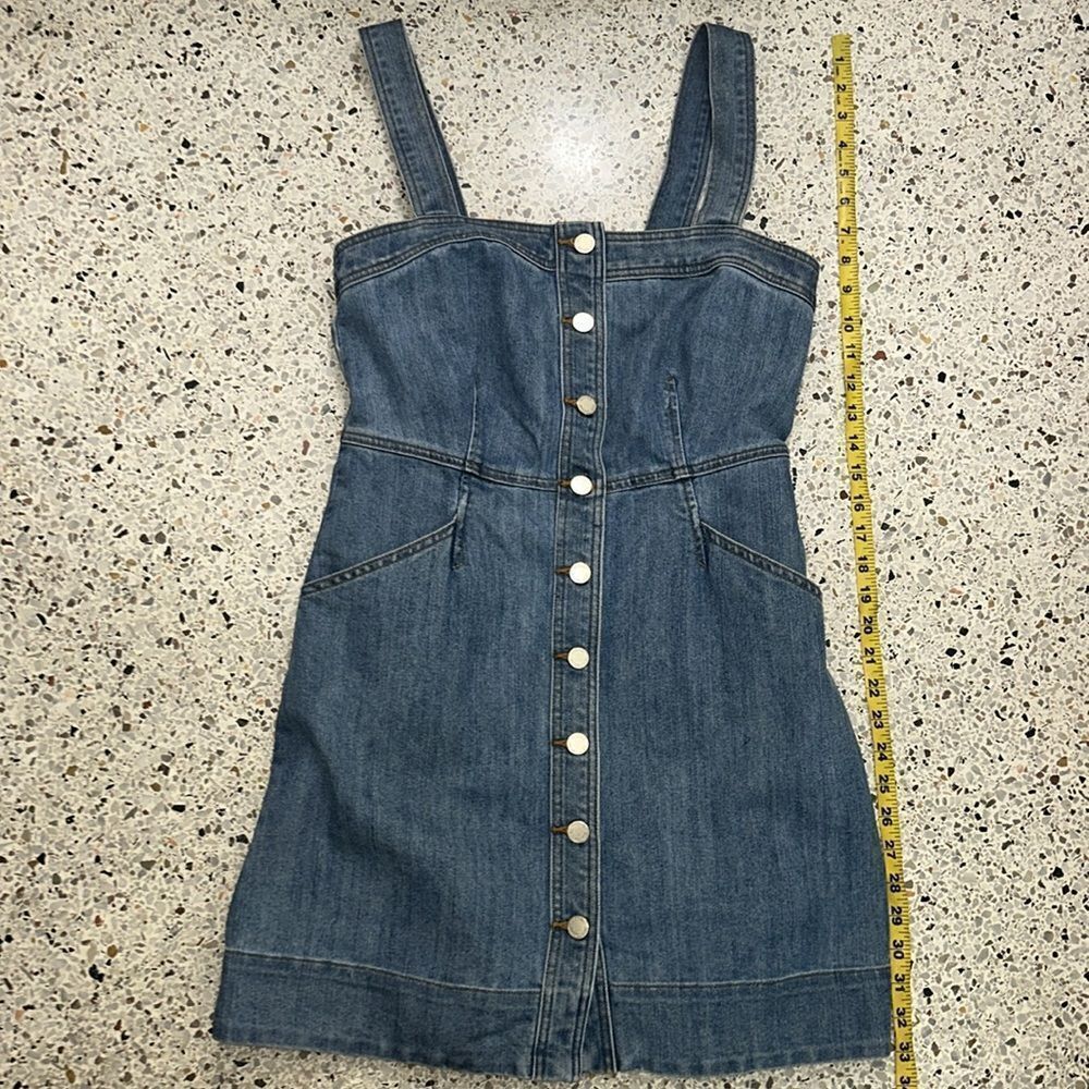Michael Kors Jean denim mini dress button front dress 4 - Picture 6 of 8